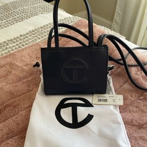 Telfar small shopper navy